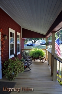 The front porch has delightful shade and rockers; perfect for sipping.
