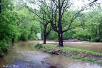 Low Water Bridge over Cedar Creek Connecting Warren County with Shenandoah County was Impassable on Friday May 18, 2018# (3)