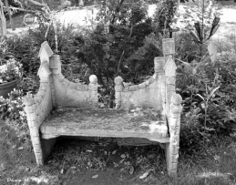 Black and White Benches at Mister Ed's# (1)