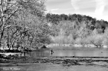 Fishing on the Shenandoah River in Autumn, near Strasburg Virginia