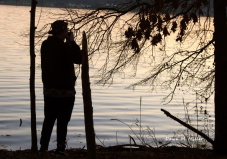 My Grandson the Photographer in Silhouette
