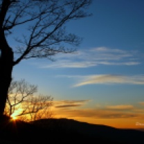 Skyline Drive Sunset Silhouette
