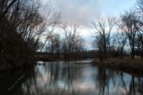 Winter Sky Reflections on Cedar Creek