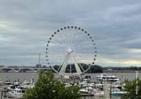 Silver and White Ferris Wheel at National Harbor